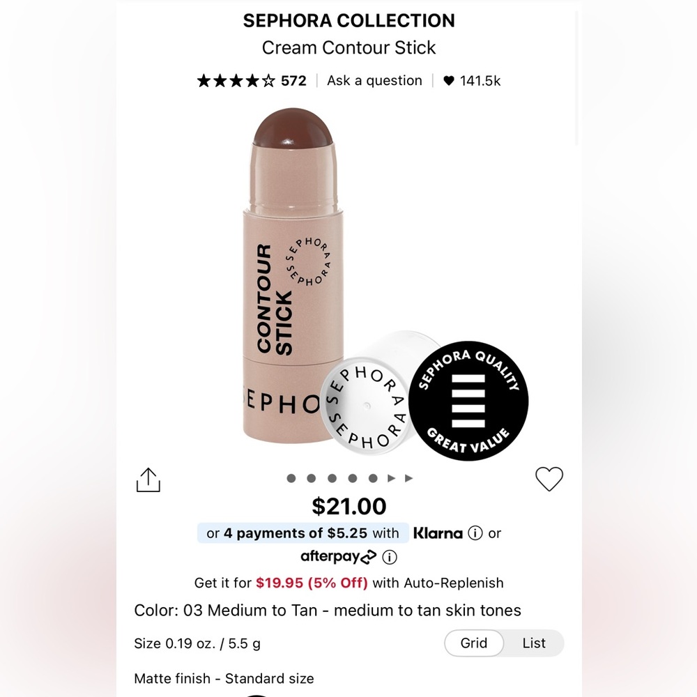 New Sephora Cream Contour Stick